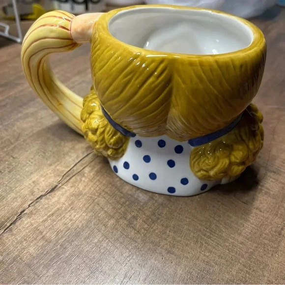 NEW Vintage 2001 Ceramic Full Face Teacher Girl Blonde Hair Coffee Mug - Picture 4 of 9